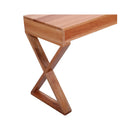 Computer Desk Natural 115 X 47 X 77 Cm Solid Mahogany Wood