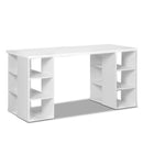 Computer Desk with 3 tier Storage Shelves - White