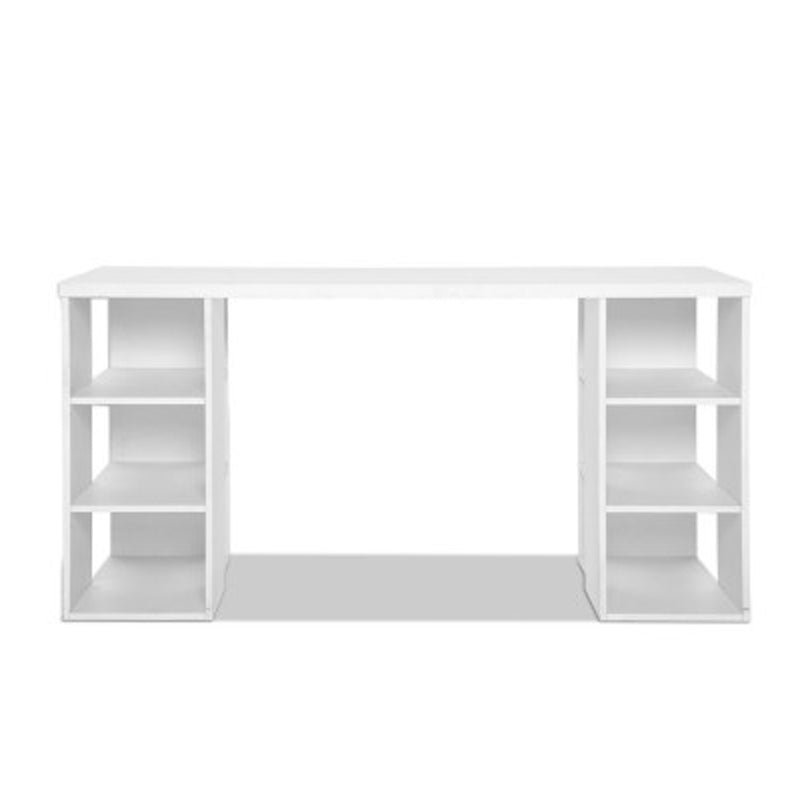 Computer Desk with 3 tier Storage Shelves - White