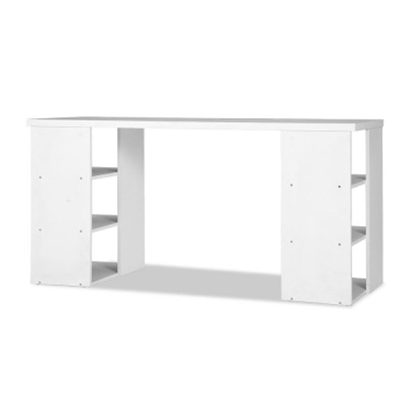 Computer Desk with 3 tier Storage Shelves - White