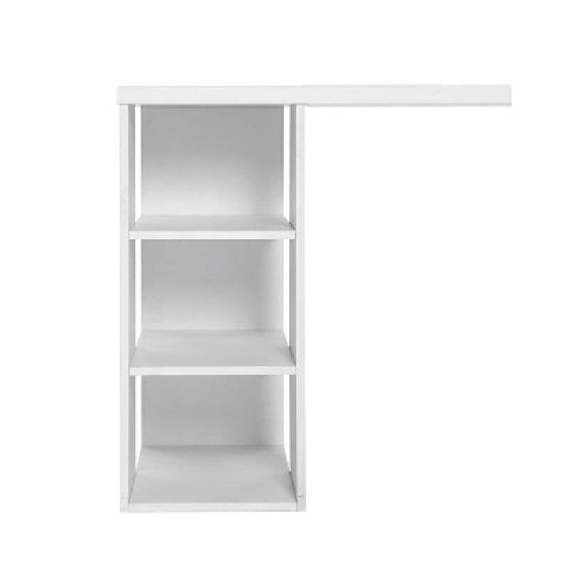 Computer Desk with 3 tier Storage Shelves - White