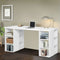 Computer Desk with 3 tier Storage Shelves - White