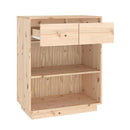 Console Cabinet Solid Wood Pine 60 X 34 X 75 Cm