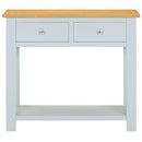 Console Table 83 X 30 X 73 Cm Solid Oak Wood