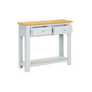 Console Table 83 X 30 X 73 Cm Solid Oak Wood