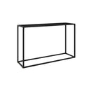 Console Table Black 120 X 35 X 75 Cm Tempered Glass