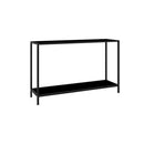 Console Table 120 X 35 X 75 Cm Black Tempered Glass