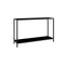 Console Table 120 X 35 X 75 Cm Black Tempered Glass