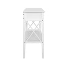 Console Table Hall Side Entry 2 Drawers Display White Desk