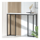 Console Hallway Entry Table Marble Effect Tabletop White