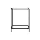 Console Table Transparent Tempered Glass 60 X 35 X 75 Cm