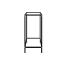 Console Table Transparent Tempered Glass 60 X 35 X 75 Cm