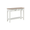 Console Table White 110 X 35 X 80 Cm Wood
