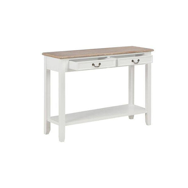 Console Table White 110 X 35 X 80 Cm Wood