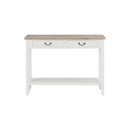 Console Table White 110 X 35 X 80 Cm Wood