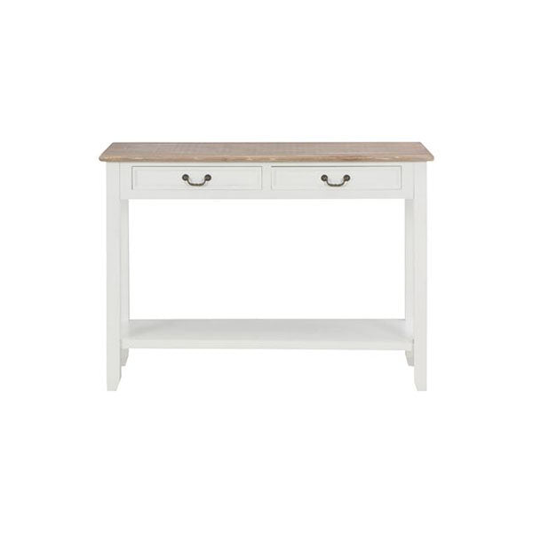 Console Table White 110 X 35 X 80 Cm Wood
