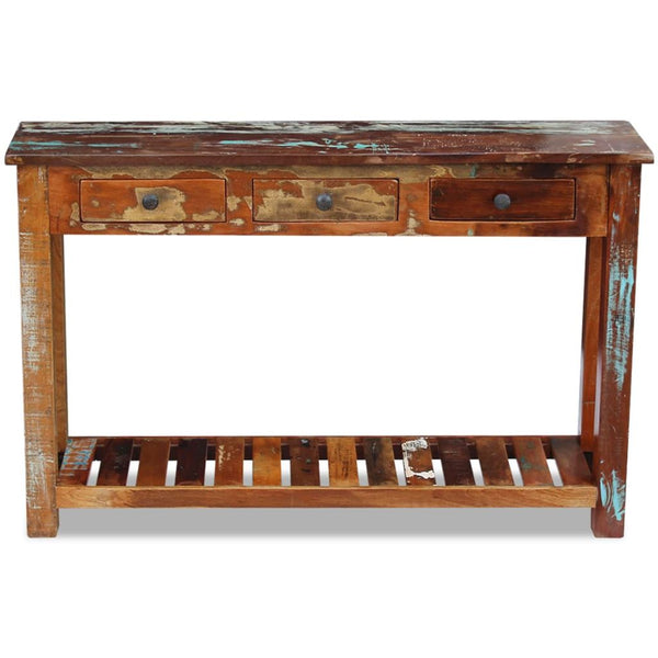 Console Table Solid Reclaimed Wood 120 x 30 x 76 Cm