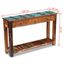 Console Table Solid Reclaimed Wood 120 x 30 x 76 Cm
