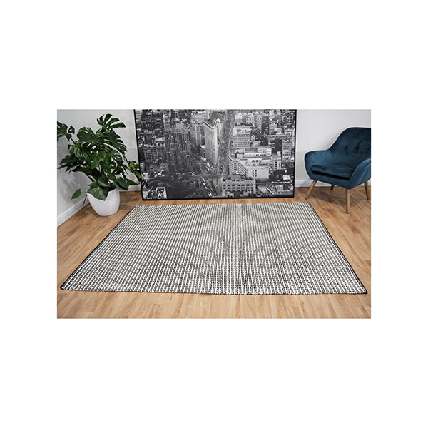 Contemporary White Coffee Serenity Rug