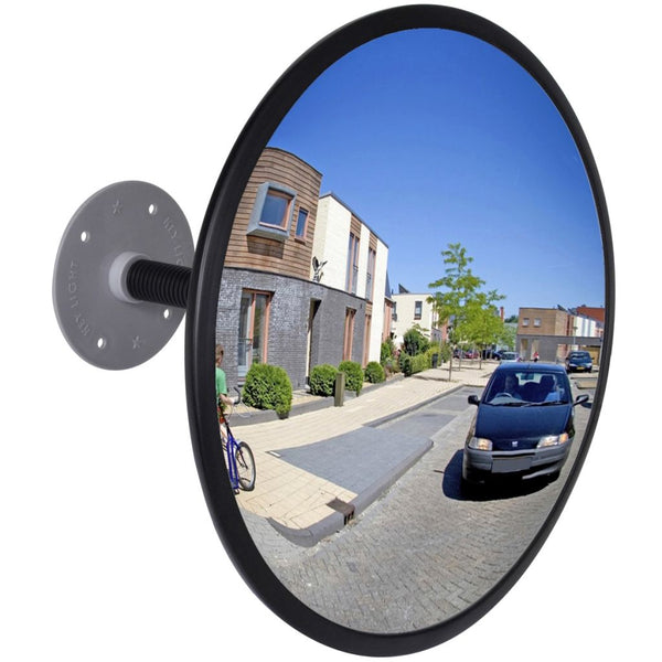 Convex Indoor Acrylic Traffic 30cm Mirror - Black