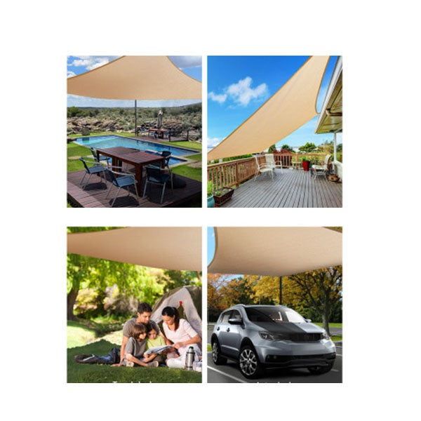 Sun Shade Sail Cloth Rectangle Heavy Duty Sand Canopy 2 X 4M
