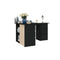 Corner Desk 145 X 100 X 76 Cm Black Engineered Wood