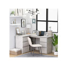 Chipboard Corner Desk Concrete Grey 145 X 100 X 76 Cm