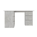 Chipboard Corner Desk Concrete Grey 145 X 100 X 76 Cm