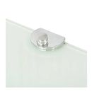 Corner Shelves 2 Pcs With Chrome Supports Glass White 25 X 25 Cm