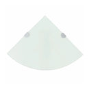 Corner Shelves 2 Pcs With Chrome Supports Glass White 25 X 25 Cm