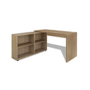 Corner Desk 4 Shelves Oak