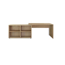 Corner Desk 4 Shelves Oak