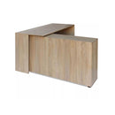 Corner Desk 4 Shelves Oak