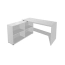 Corner Desk 4 Shelves White
