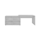 Corner Desk 4 Shelves White