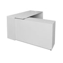 Corner Desk 4 Shelves White
