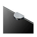Corner Shelf With Chrome Supports Glass Black