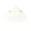 Corner Shelf With Chrome Supports Glass Clear 25 X 25 Cm