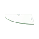 Corner Shelf With Chrome Supports Glass Clear 25 X 25 Cm
