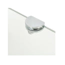 Corner Shelf With Chrome Supports Glass Clear 25 X 25 Cm