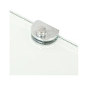 Corner Shelf With Chrome Supports Glass Clear 25 X 25 Cm