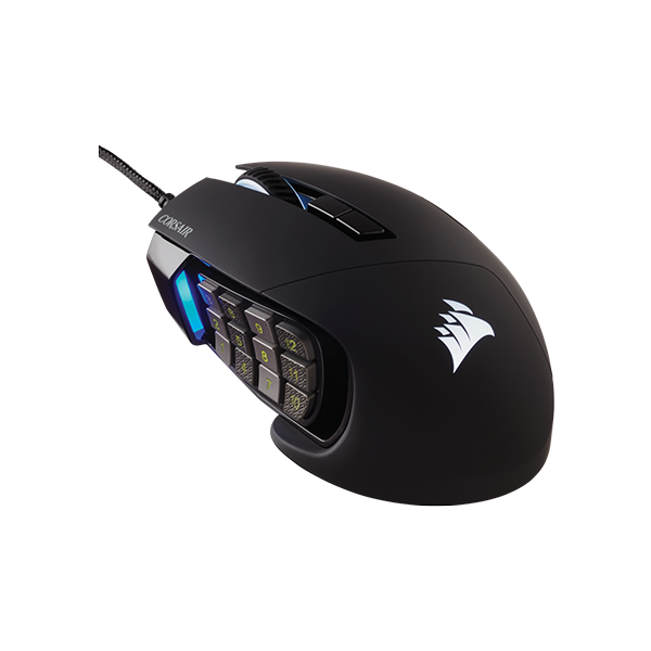 Corsair Scimitar Rgb Elite Optical Moba Mmo Gaming Mouse Black