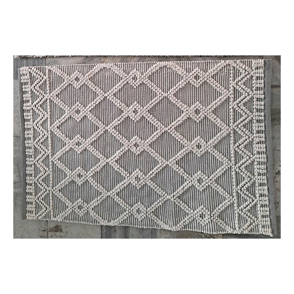 Cottage Style Handwoven Grey Rugs 160 X 225Cm
