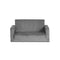 Kids Convertible Sofa 2 Seater Children Flip Open Couch Lounger Grey