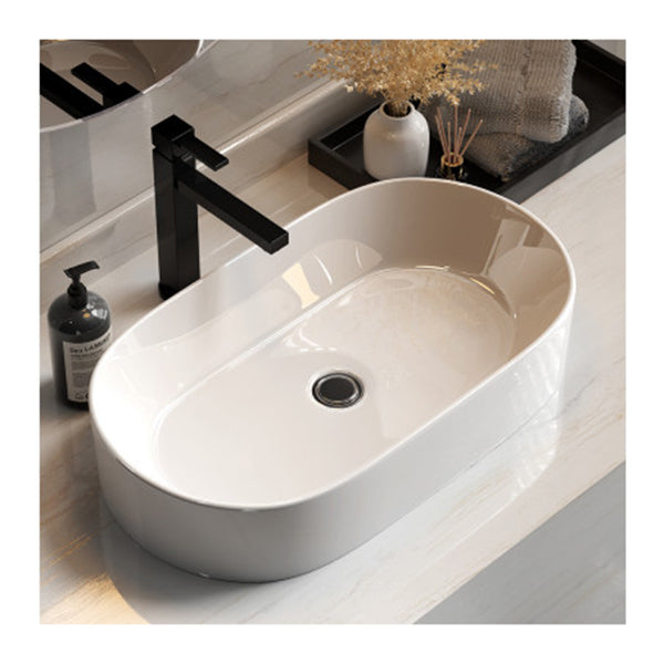 Bathroom Basin Vanity Ceramic Basin Above Counter Hand Wash Long Shape