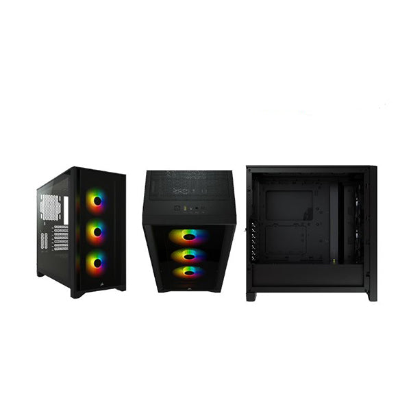 Corsair Carbide Series 4000X Rgb Tempered Glass Front And Side Black