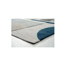 Crested Super Soft Polyester Evelyn Blue Rug