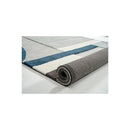 Crested Super Soft Polyester Evelyn Blue Rug