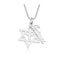 Cross And Star Of David Name Necklace