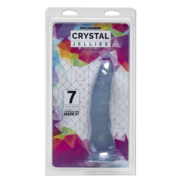 Crystal Jellies 7in Thin Dong Clear